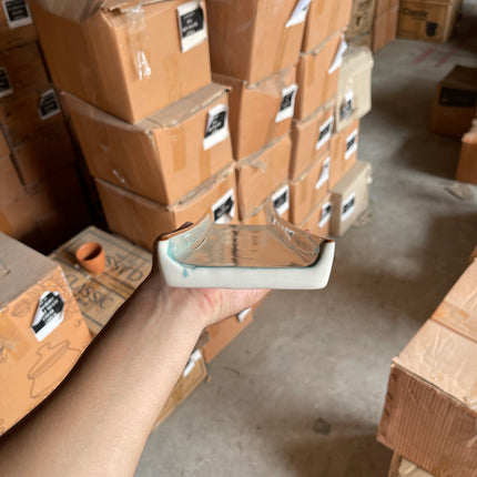 Leftover 15.5" x 6" Flat Rectangular Slab ( Teal Colorline )