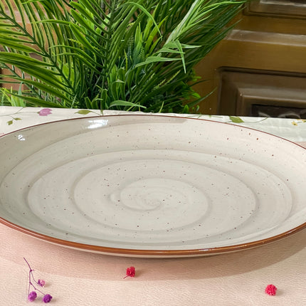 13 inch Rimless Rice Dish ( Grey Colorline )