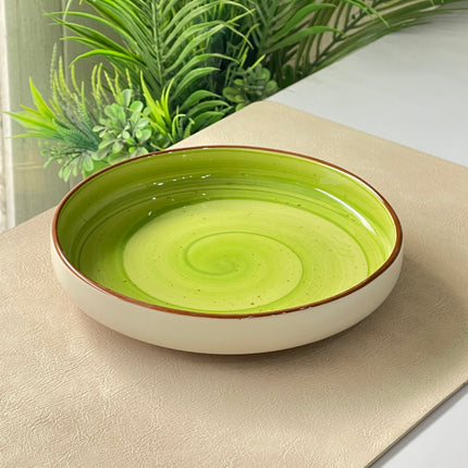 8 inch Deep Classic Plate ( Lime Green Colorline )