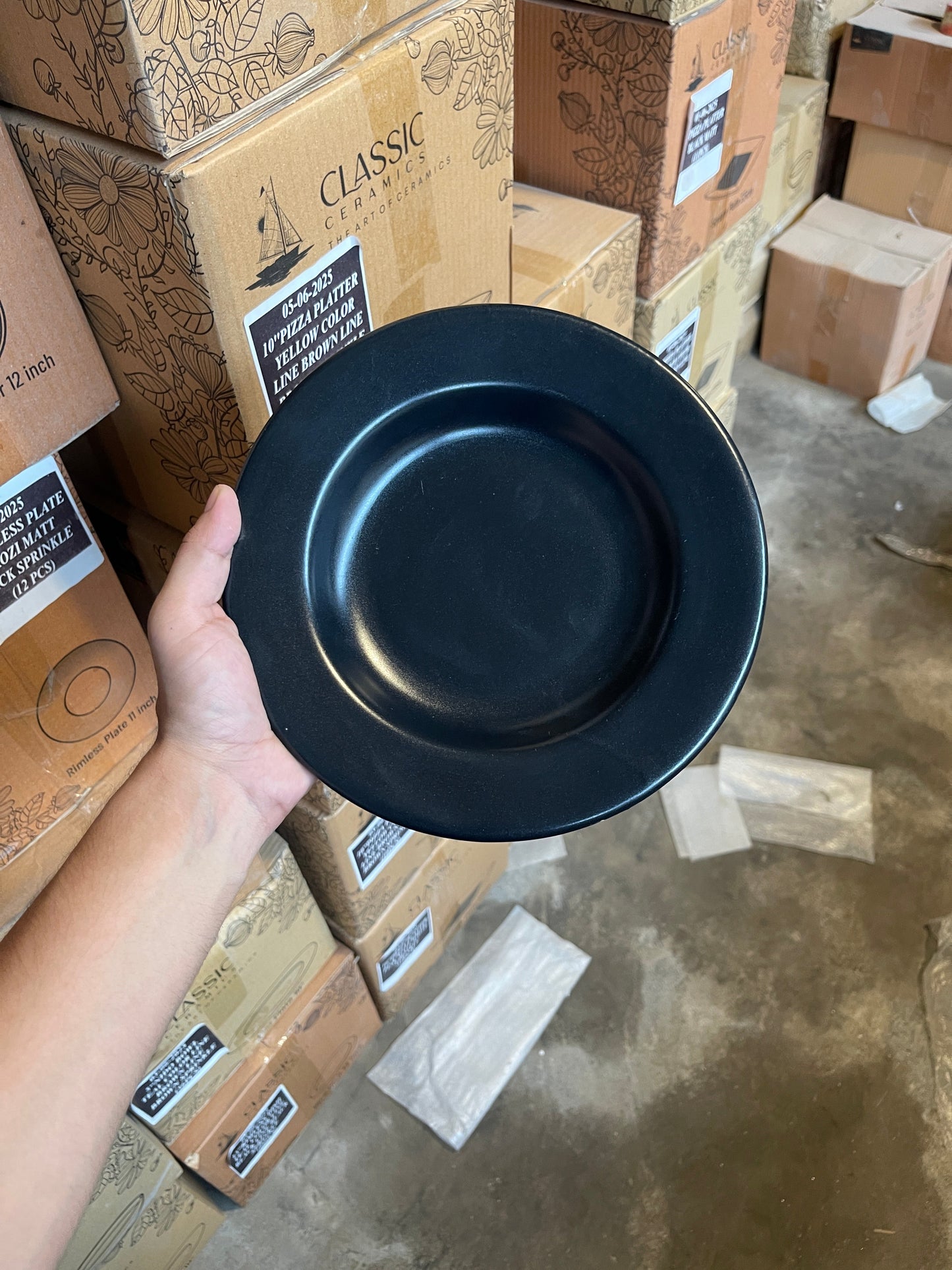 Leftover 9 inch Deep Plate ( Textured Black Matte )
