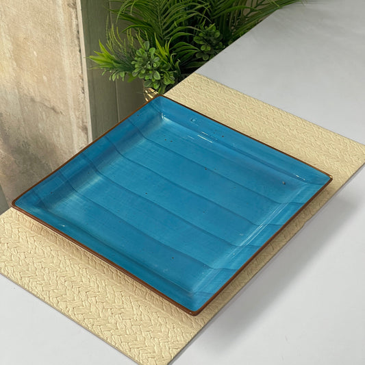 11" Square Platter ( Blue Colorline )