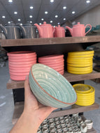 Leftover 7 inch Ripple Bowl ( Teal Colorline )