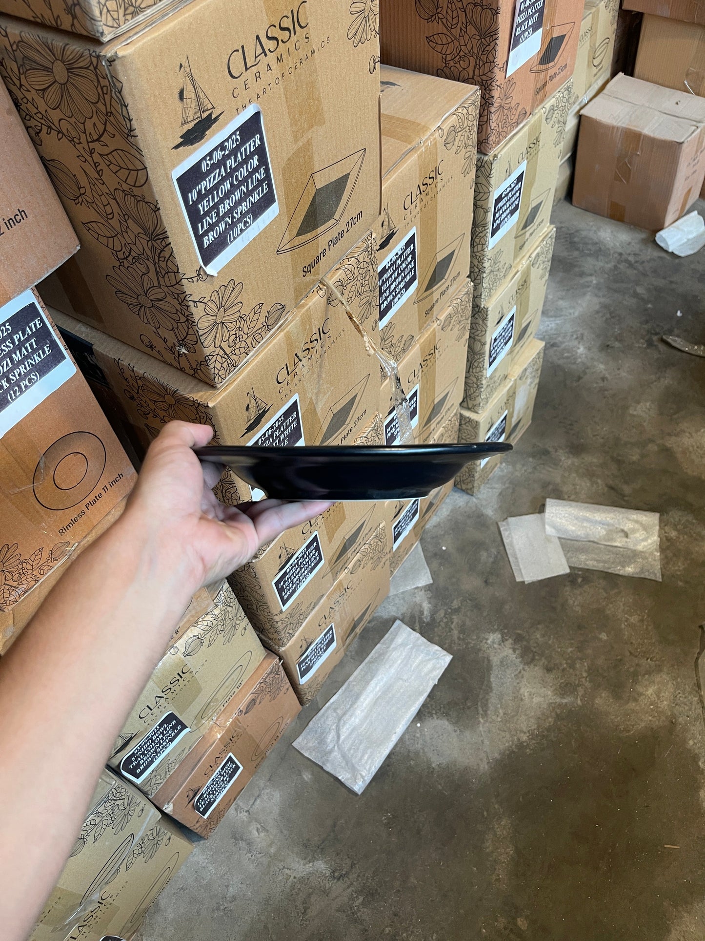 Leftover 9 inch Deep Plate ( Textured Black Matte )