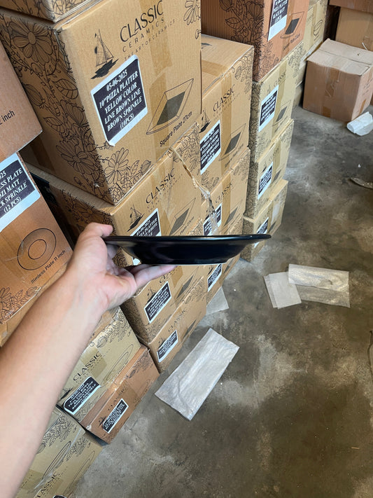 Leftover 9 inch Deep Plate ( Textured Black Matte )