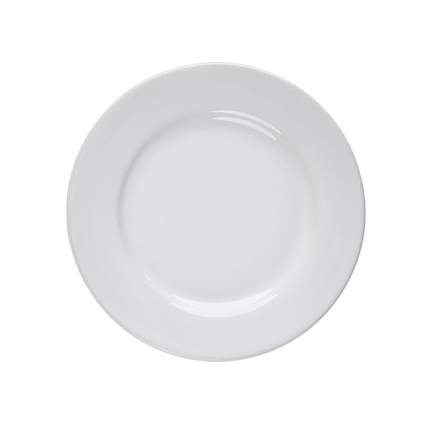 10" Flat Plate with Rim ( Glossy White )