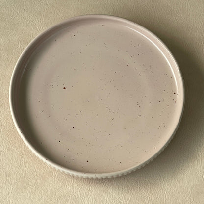 8 inch Pebble Edge Classic Plate ( Old Rose Matte )