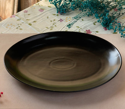 13 inch Rimless Rice Dish ( Textured Black Matte )