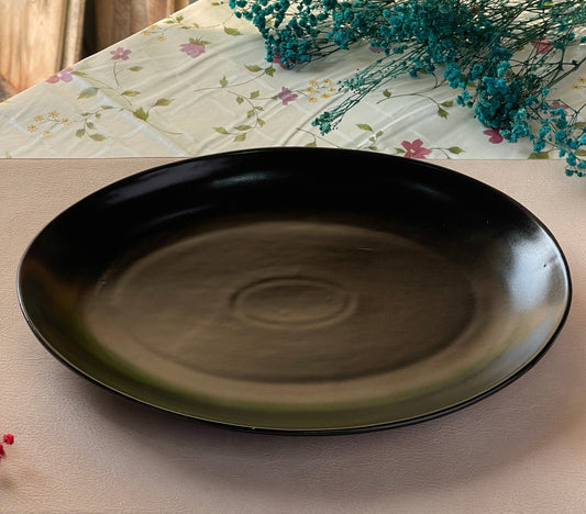 13 inch Rimless Rice Dish ( Textured Black Matte )