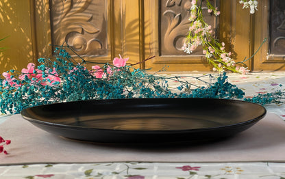 13 inch Rimless Rice Dish ( Textured Black Matte )