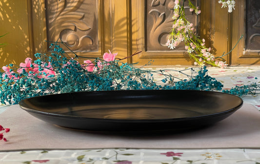 13 inch Rimless Rice Dish ( Textured Black Matte )