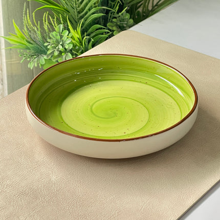 8 inch Deep Classic Plate ( Lime Green Colorline )