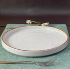 8 inch Pebble Edge Classic Plate ( Old Rose Matte )