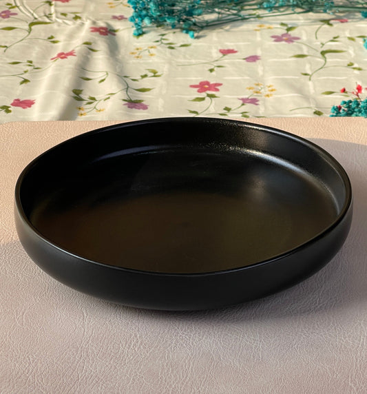 8 inch Deep Classic Plate ( Textured Black Matte )