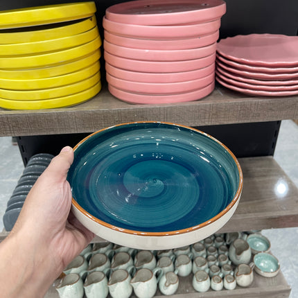Leftover 8 inch Deep Classic Plate ( Peacock Green Colorline )