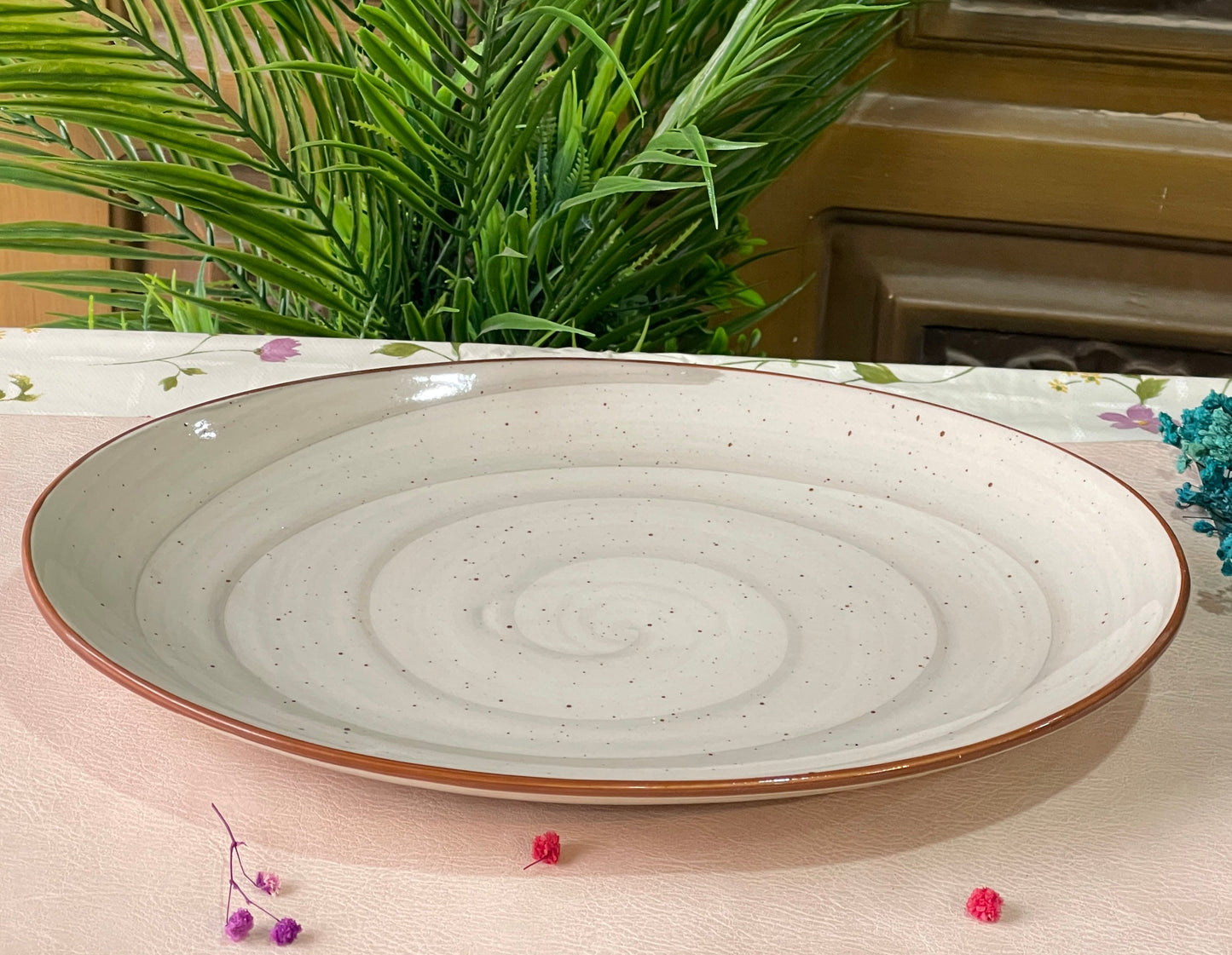 13 inch Rimless Rice Dish ( Grey Colorline )