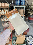 Leftover 11.5"x6" Rectangular Platter ( Sandstorm Series )