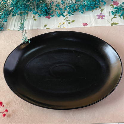 13 inch Rimless Rice Dish ( Textured Black Matte )