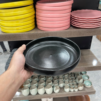 Leftover 8 inch Deep Classic Plate ( Textures Black Matte )