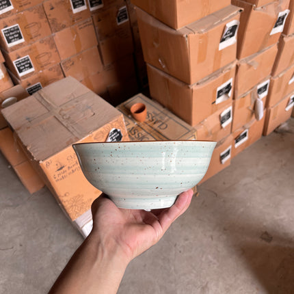 Leftover 8 inch Round Bowl ( Teal Colorline )