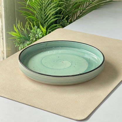8 inch Classic Plate ( Teal Colorline with Black Line and Black Specks
