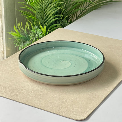 8 inch Classic Plate ( Teal Colorline with Black Line and Black Specks