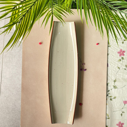 Curved Sushi Platter ( Grey Colorline )