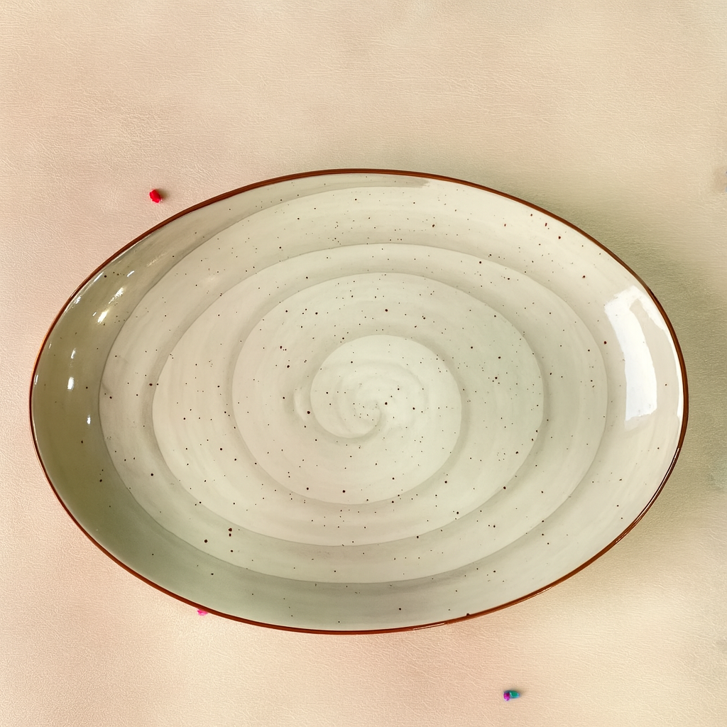 13 inch Rimless Rice Dish ( Grey Colorline )