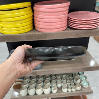 Leftover 8 inch Deep Classic Plate ( Textures Black Matte )