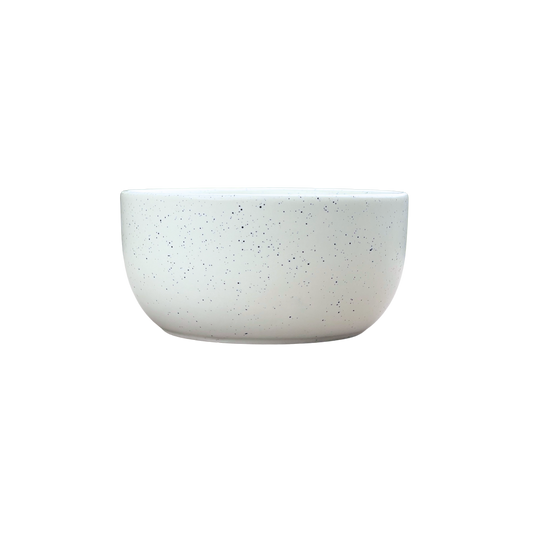 6 inch Noodle Bowl ( White Matte with Black Specks )