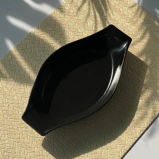 Pasta dish large 10.2"x 5.5" ( Textured Black Matte )
