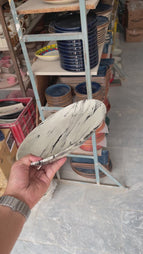 Leftover 13 inch Rimless Rice Dish ( Black Marble )